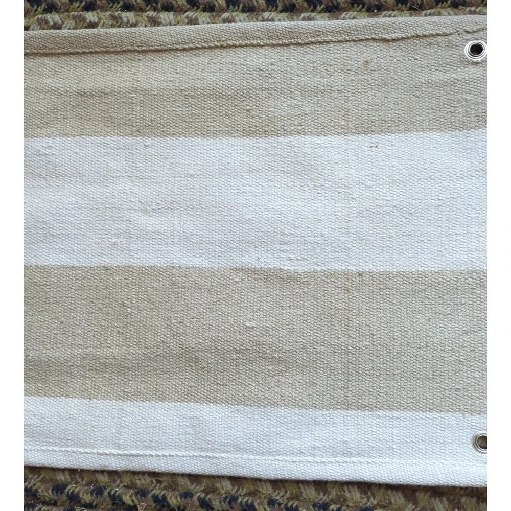 Bunny Williams Dash & Albert Handwoven Sample Rug Pet UV Falls‎ Village Cement